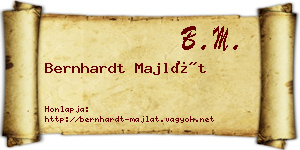 Bernhardt Majlát névjegykártya